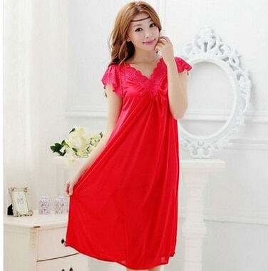 Thumbnail: Free Shipping Women Lace Sexy Nightdress