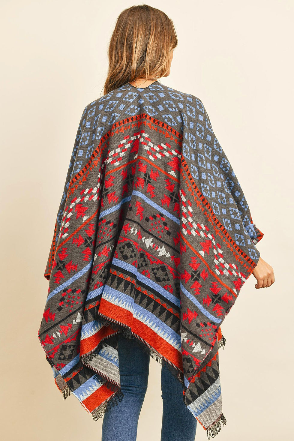 Thumbnail: Hdf3148 - Native Pattern Open Front Kimono