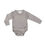 Thumbnail: Smart Long Sleeve Kimono Bodysuit + Bib - Gray