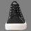 Miniatura: NJ Unisex Simple Black/White Skateboard Gum Grip Skateboard Canvas Sneakers