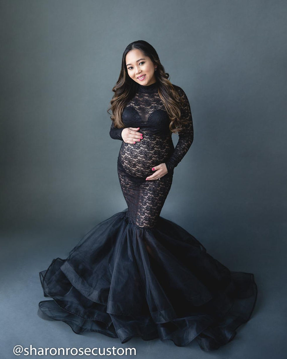 Thumbnail: Off Shoulder Maternity Dress
