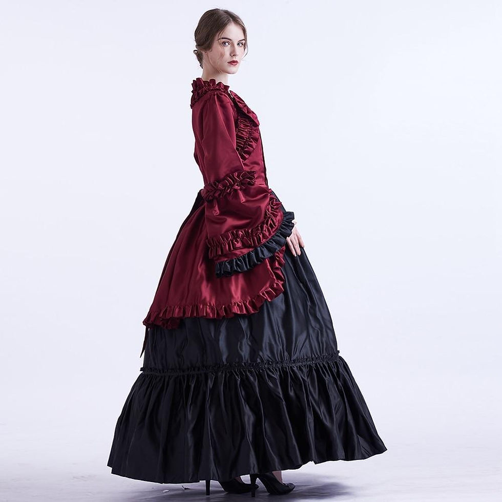 Thumbnail: Vintage Gothic Victorian Period Dress Medieval Renaissance Party Ball