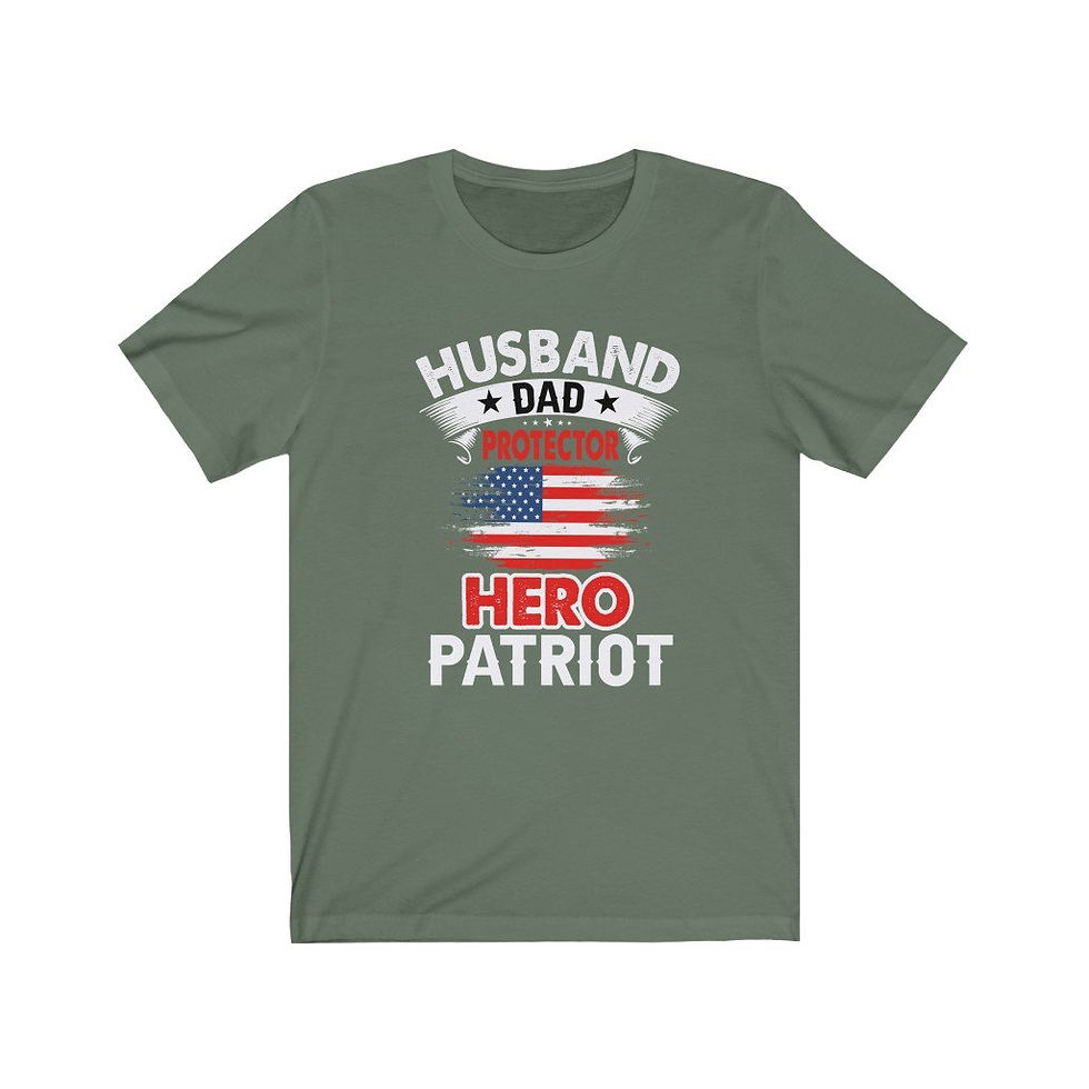 Thumbnail: Husband, Dad, Protector, Hero, Patriot Short Sleeve T Shirt