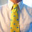 Thumbnail: Crab Necktie - Yellow, Woven Silk