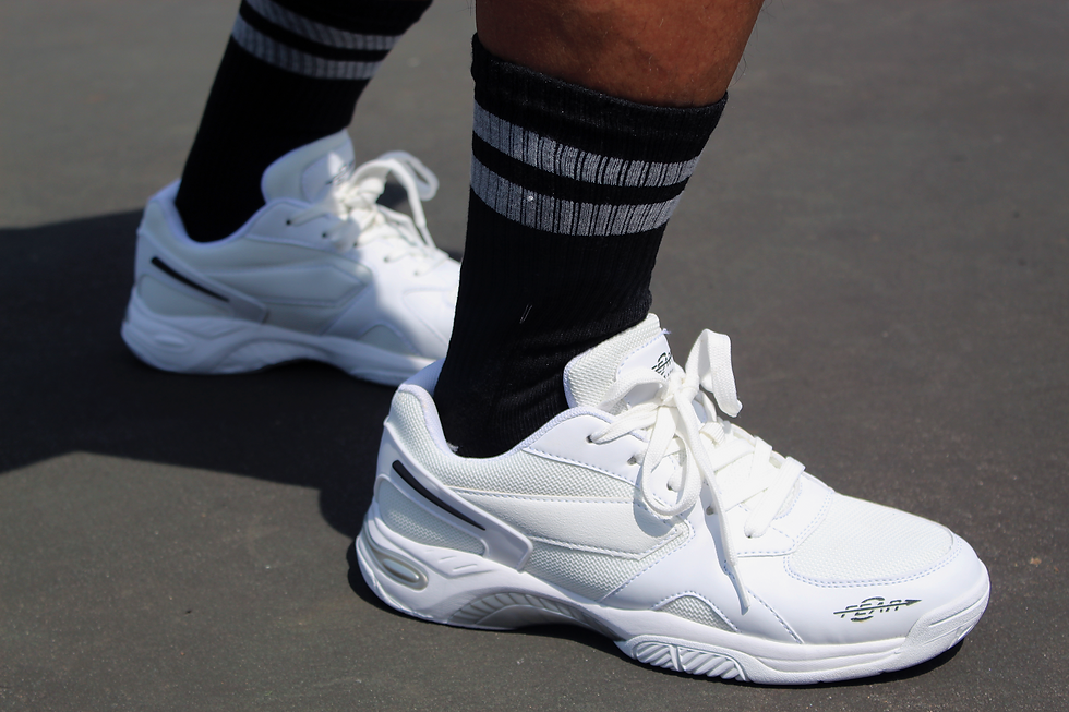 Thumbnail: Fear0 NJ Men's High Arch Aggressive Firm Support Orthopedic White Walking Shoes