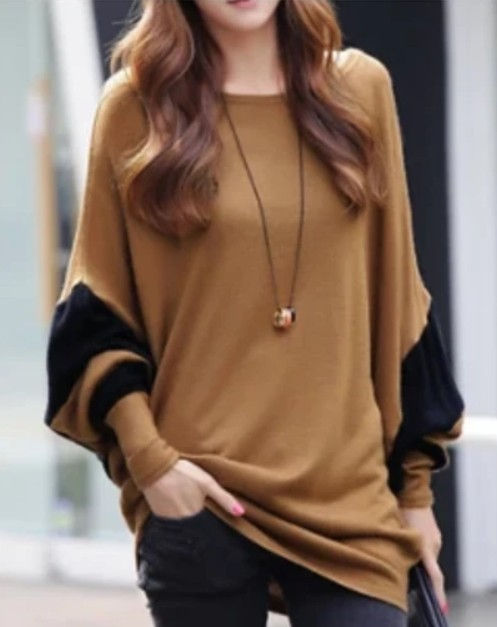 Womens Casual Batwing Top
