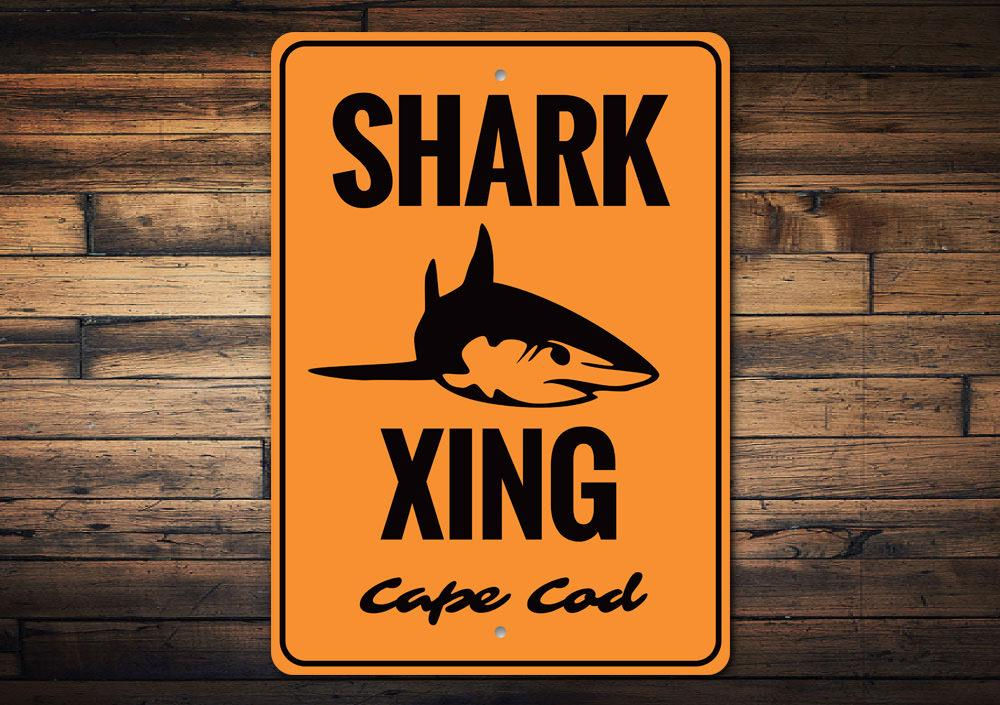 Cape Cod Shark Crossing Sign