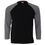 Thumbnail: URBAN FASHION - Raglan Contrast Longsleeve Charcoal Black
