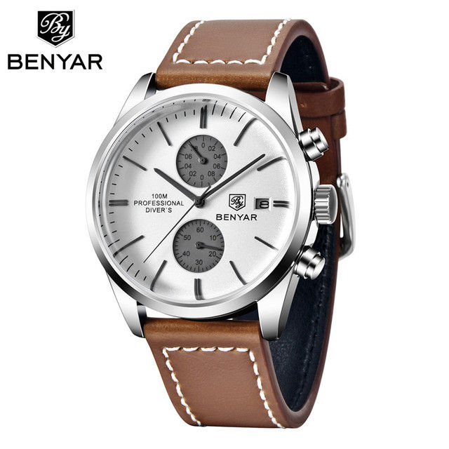 Miniatura: BENYAR Watch 5187 New Sports Men Quartz Wristwatches