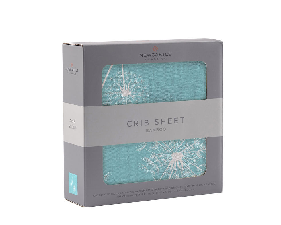Thumbnail: Dandelion Seeds Bamboo Muslin Crib Sheet