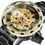 Thumbnail: Mechanical Watch Men Carving Crystal Iced Out Mens Watches