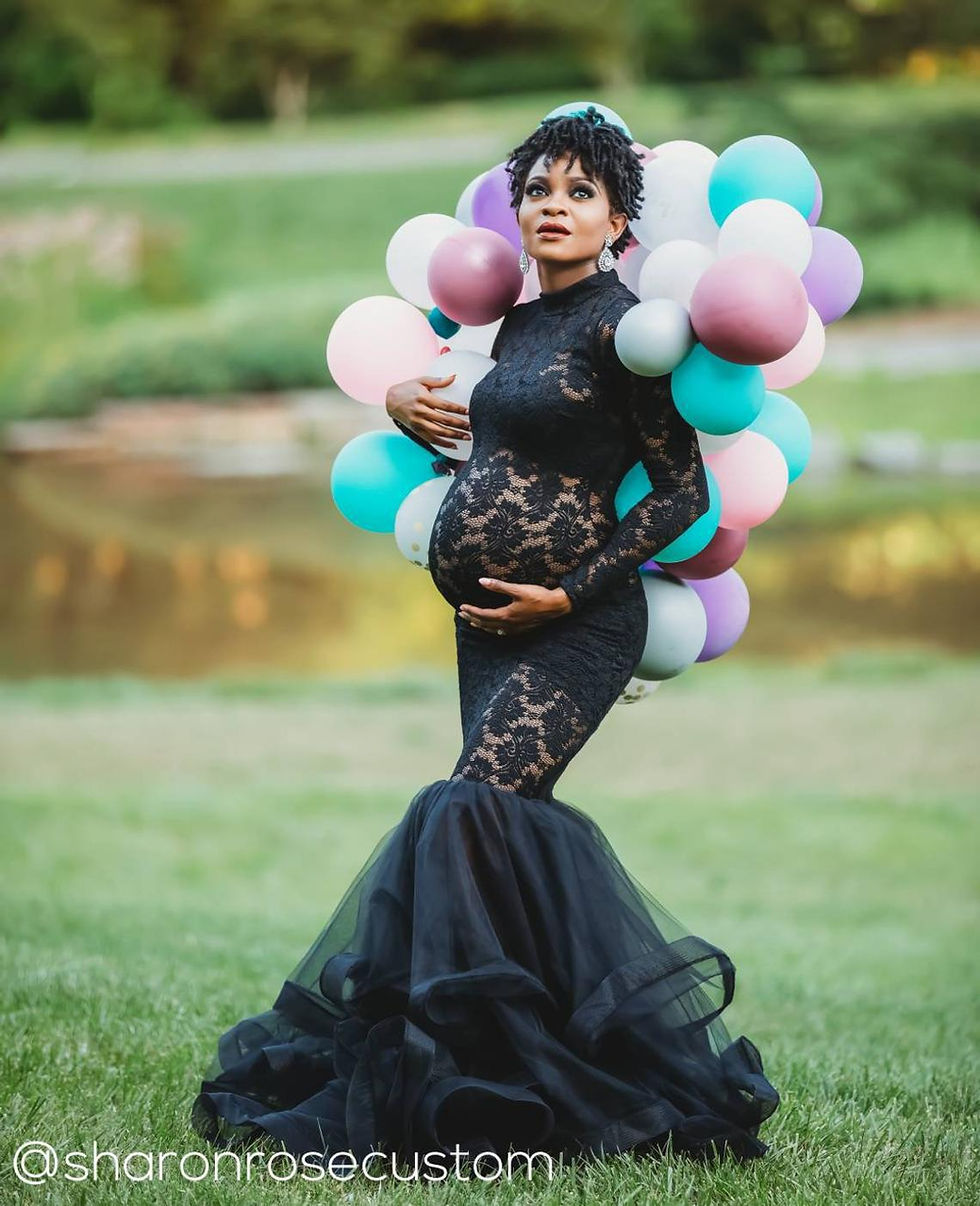 Thumbnail: Off Shoulder Maternity Dress