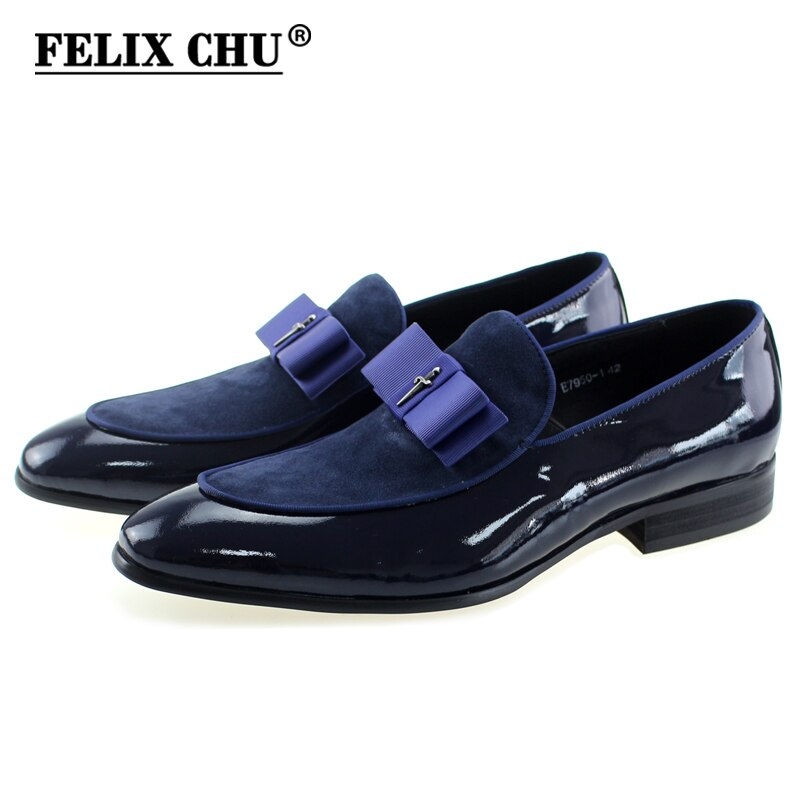 Thumbnail: Handmade Genuine Patent Leather and Cow Suede