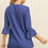Miniatura: Solid Bell Sleeve V-Neck Top