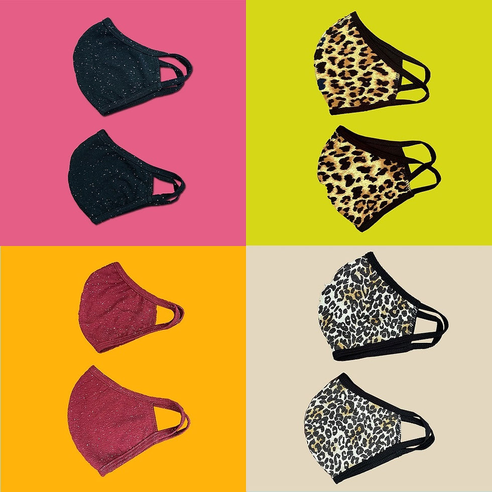 Pack of 50 Fashion animal leopard washable reusable fabric face mask