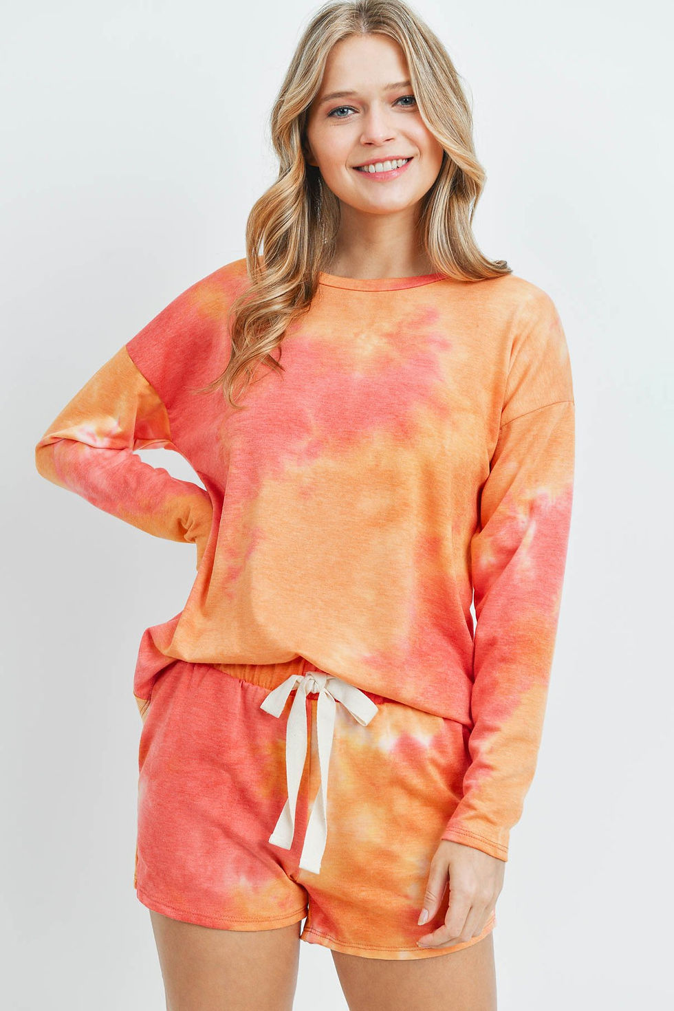 Miniatura: Tie Dye Top and Shorts Set With Self Tie