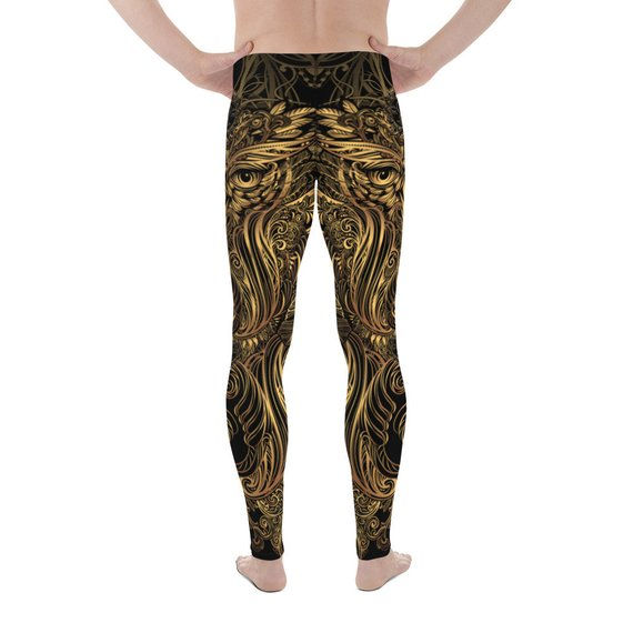 Thumbnail: Mens Leggings - Art Deco Steam Punk Owl Design