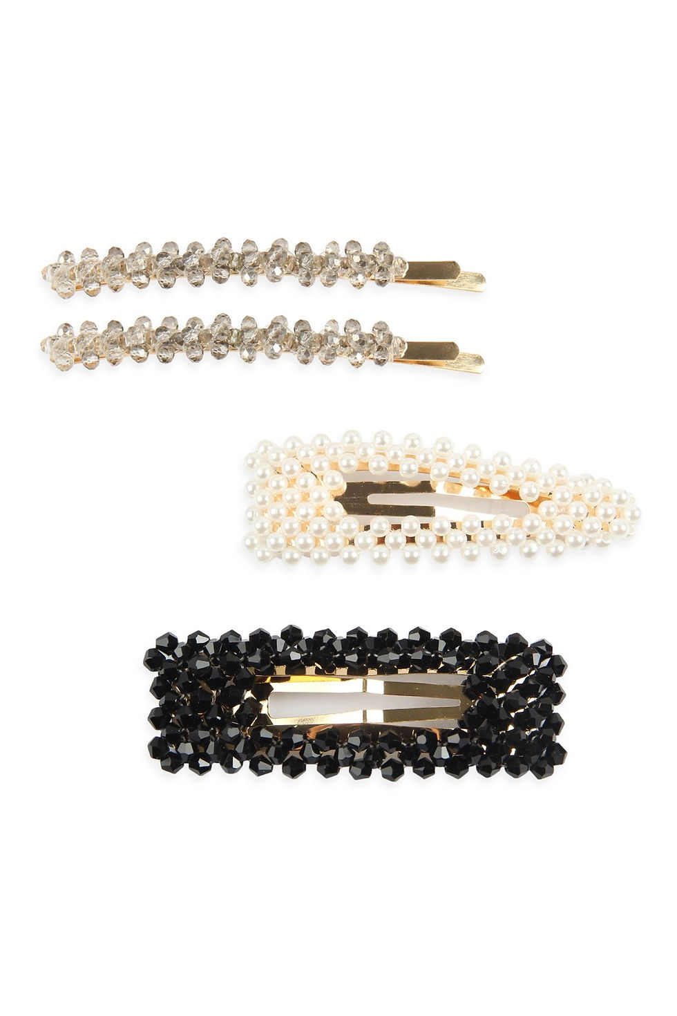 Hdh2623 - Glass Beads and Pearl Hair Pin Set
