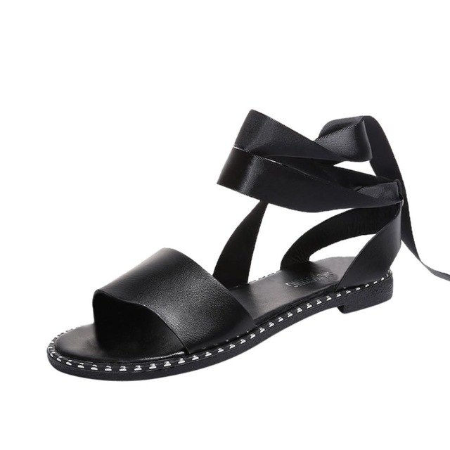 Thumbnail: Fashion Women Leather Shoes Sandals Summer