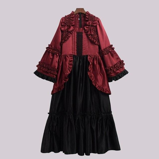 Thumbnail: Vintage Gothic Victorian Period Dress Medieval Renaissance Party Ball