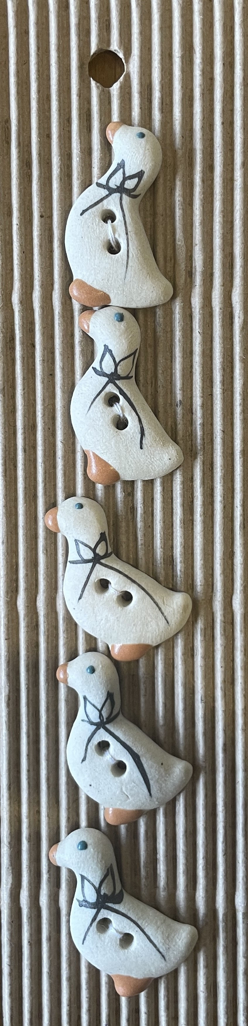 decorative goose sewing buttons with hand drawn detail