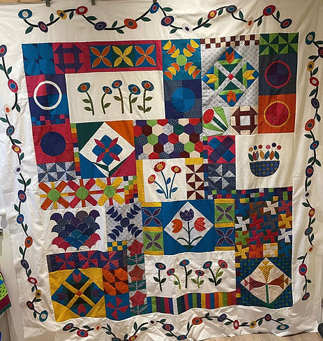 Shweshwe fabric quilt, current project work-in-progress