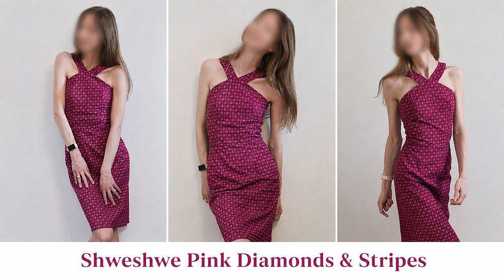 Thumbnail: Dress made using Pink Diamonds Shweshwe