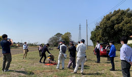 農業ドローン「AC101」デモ会＠埼玉県吉川市