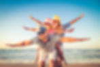 Happy family on the beach