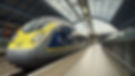 Eurostar train in a station
