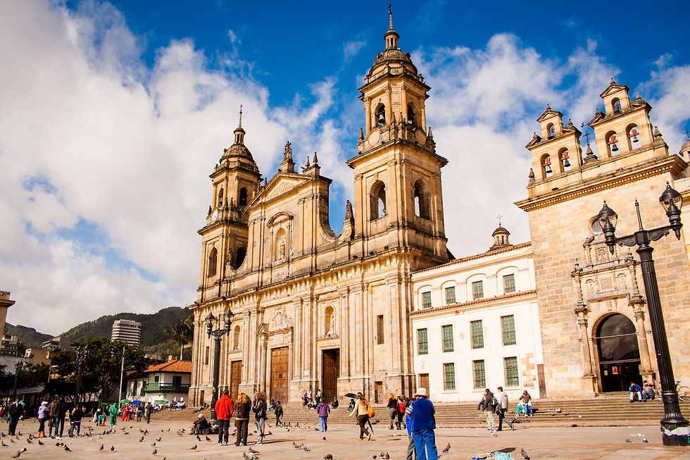 Bolivar Simon Square in Candelaria, Bogota, Colombia