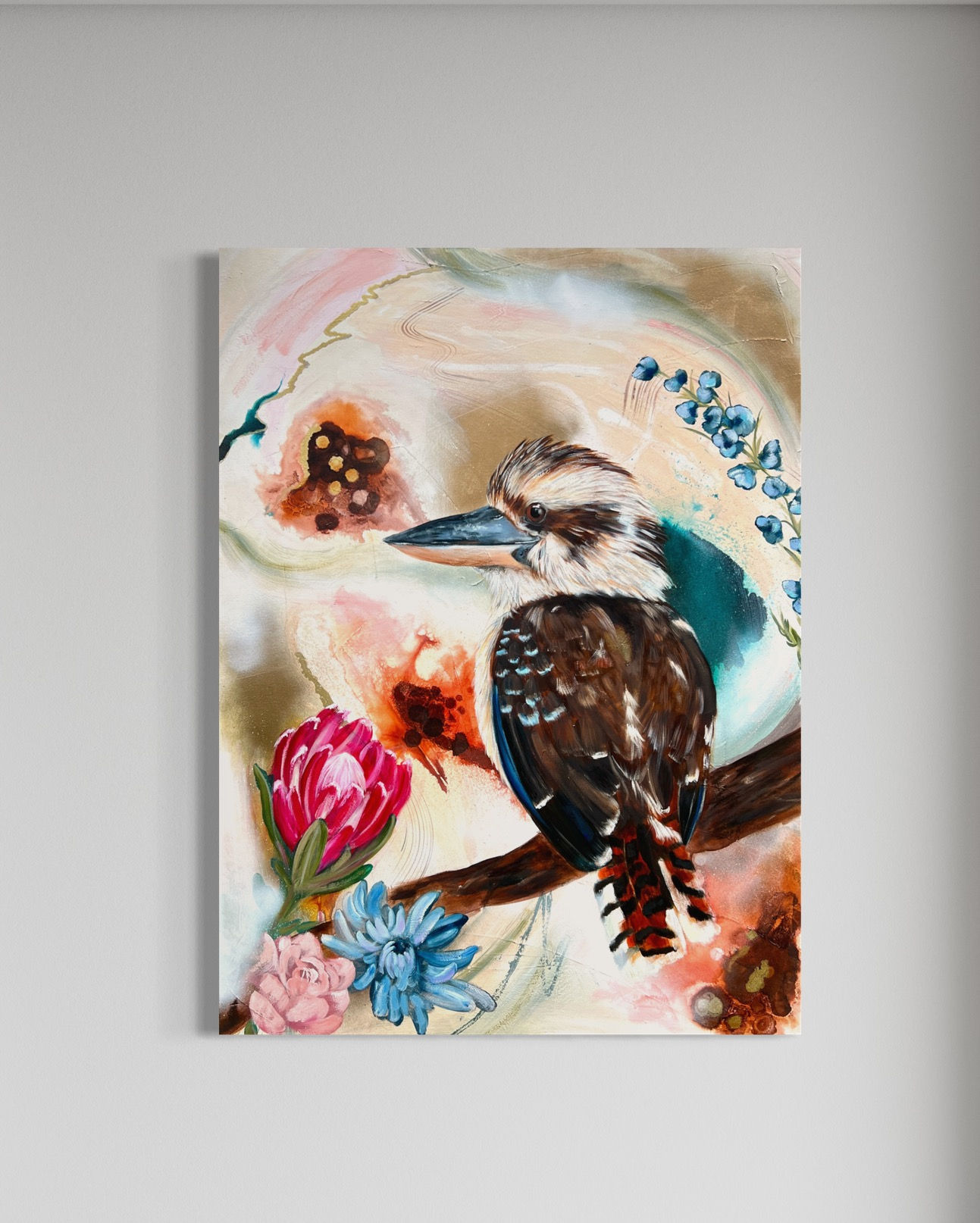 Kookaburra Australian Birds Painting - Original art by Australian Artist Emily Birdsey