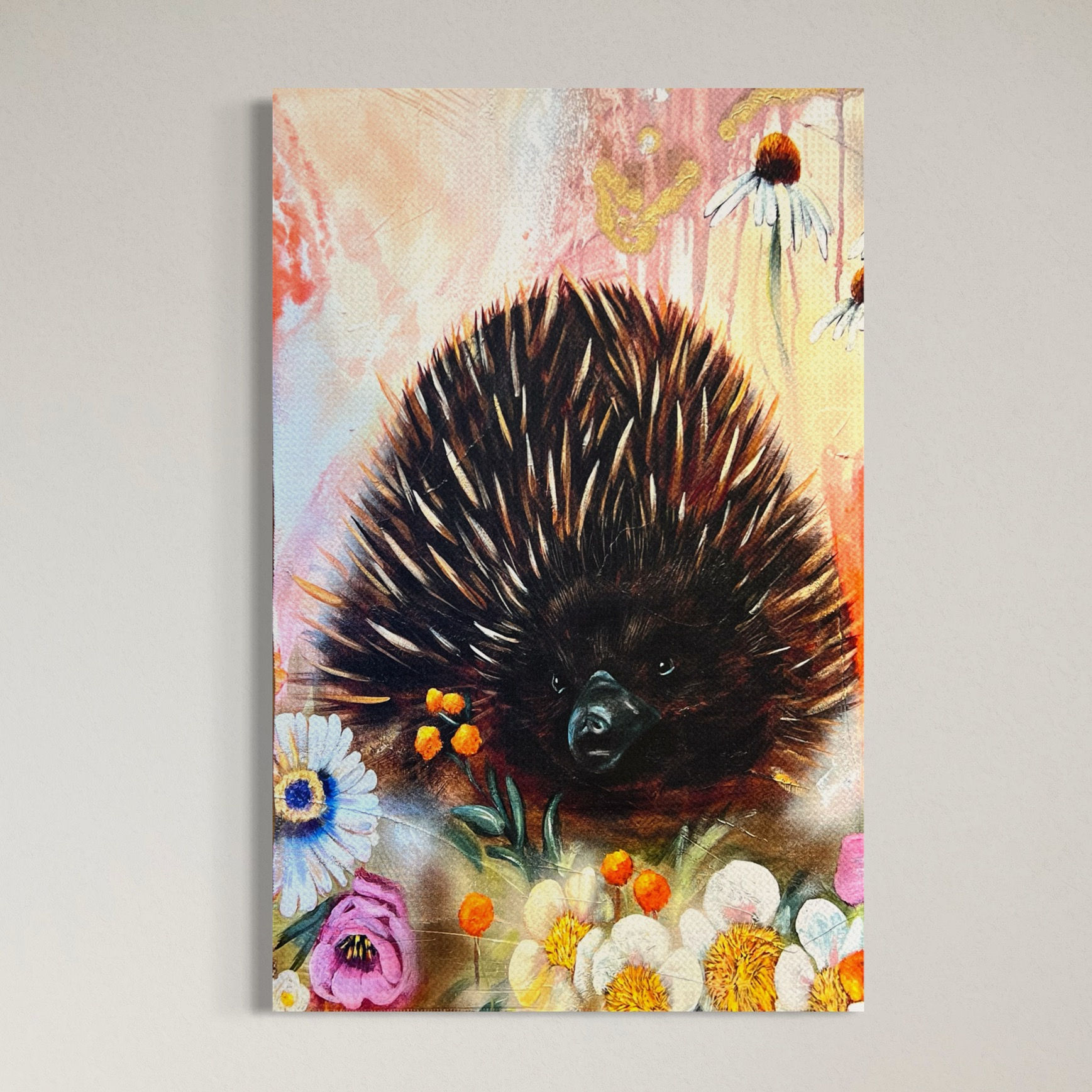 Echidna Australian Wildlife Tea Towel By Australian Artist