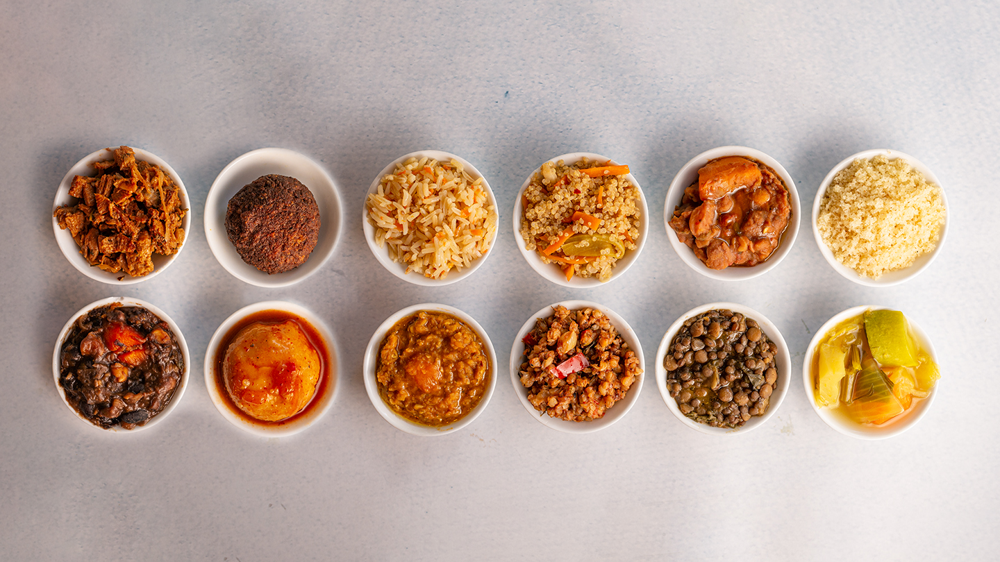 Arranged Food and Objects