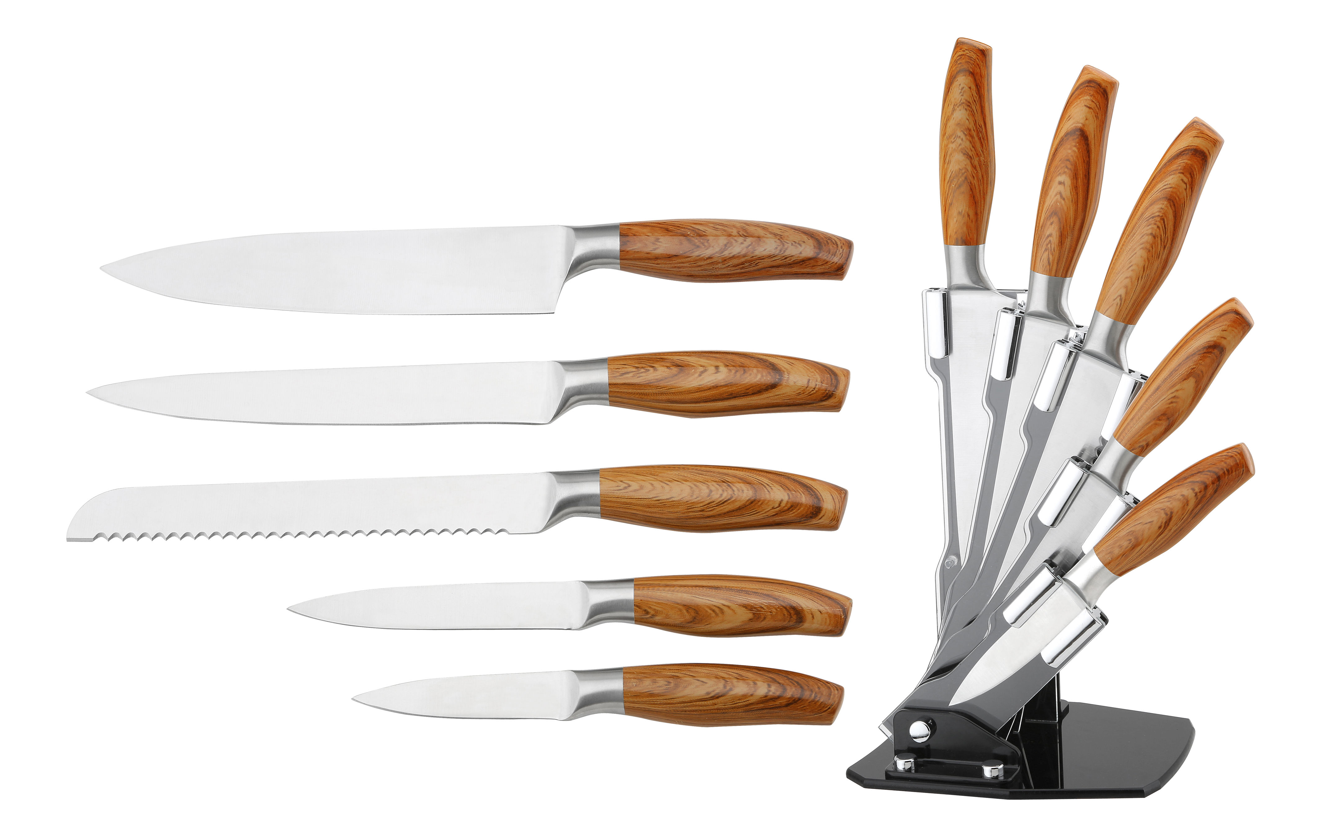 stainless steel blade premium knife set for starter with Acrylic stand