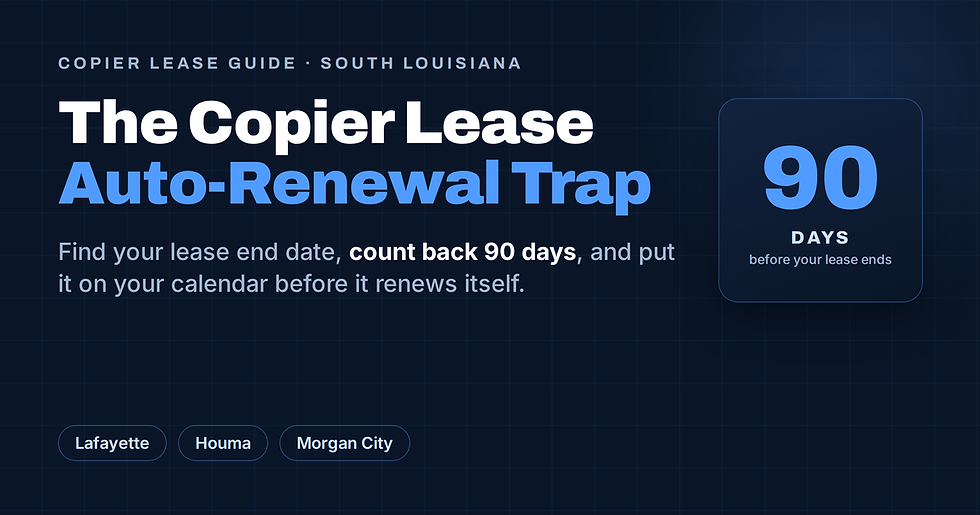 Copier Lease Auto Renewal Trap