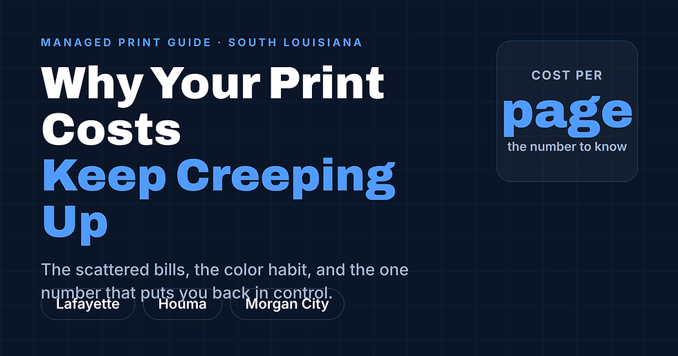 Why your print costs keep creeping up