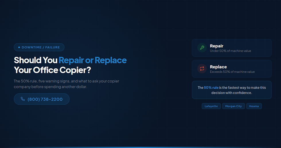 Should you repair or replace your office copier?