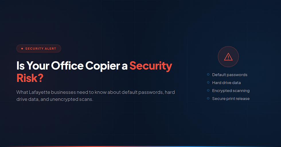 Is Your Office Copier a Security Risk Banner