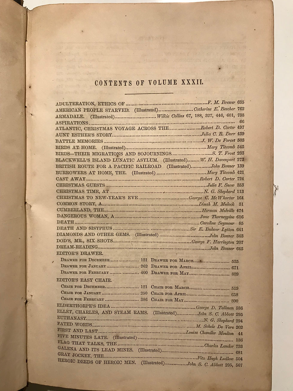 Thumbnail: Harper's Monthly Magazine, Vol. XXXII Dec. 1865 - May 1866
