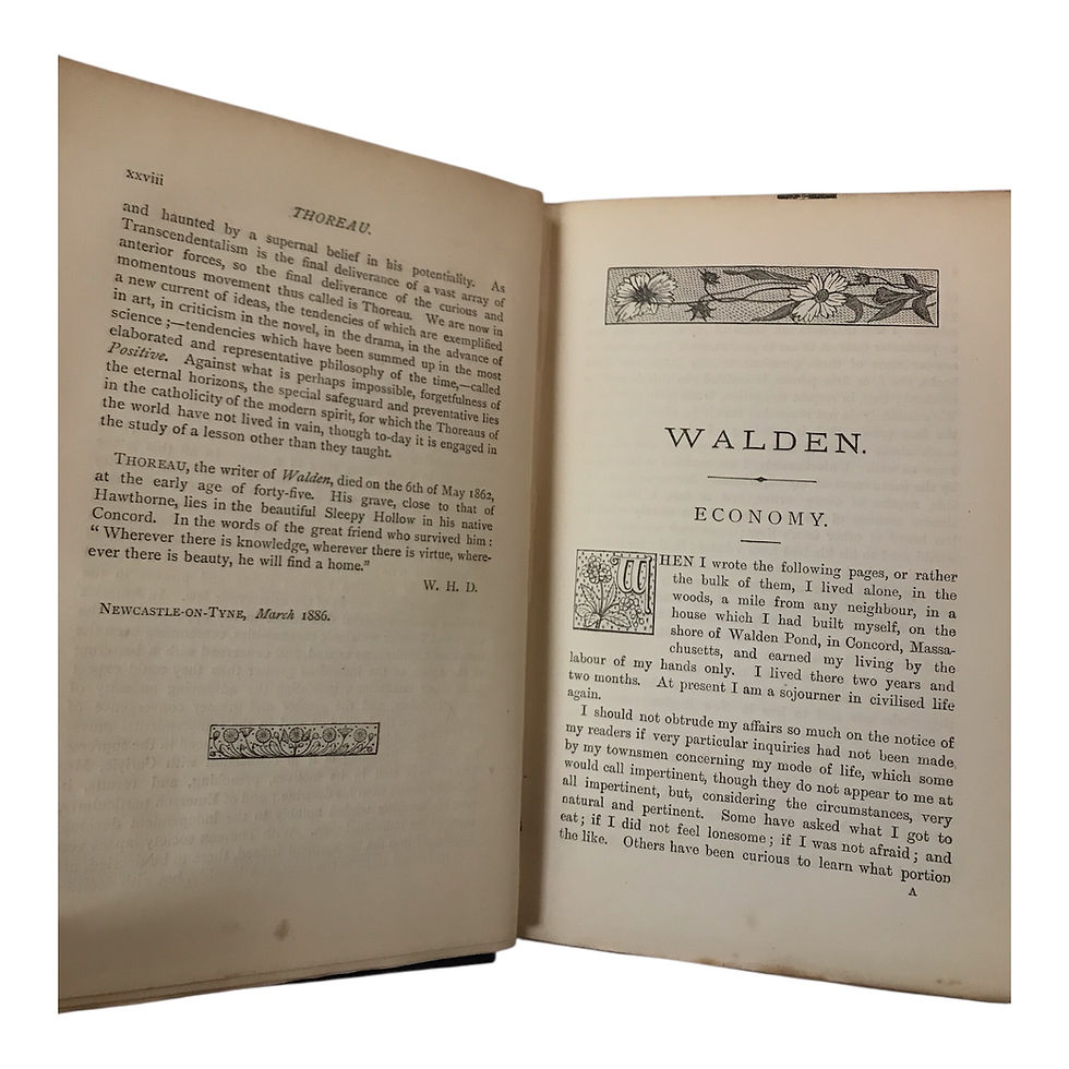 Thumbnail: Walden, by Henry David Thoreau (First Edition Printed and Published in the UK)
