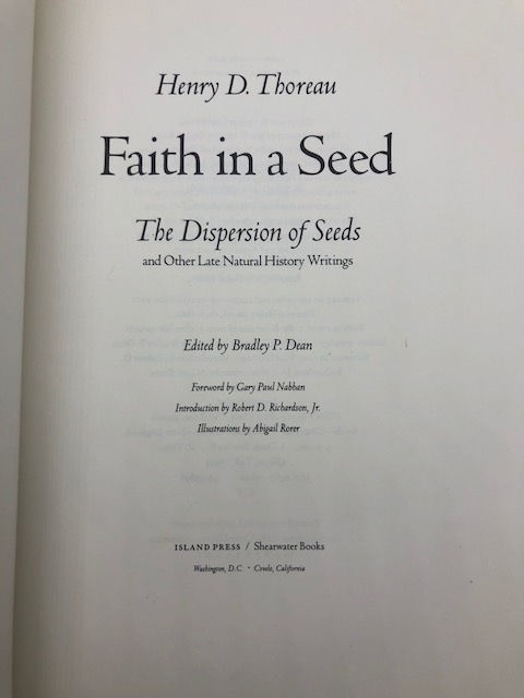 Thumbnail: Faith In A Seed, by Henry David Thoreau