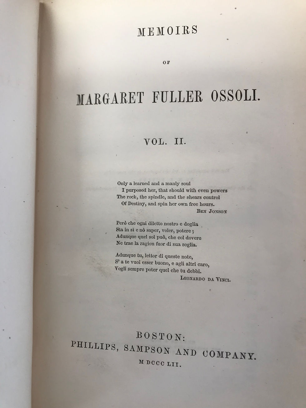 Thumbnail: Memoirs of Margaret Fuller Ossoli, Vol I & II, Complete