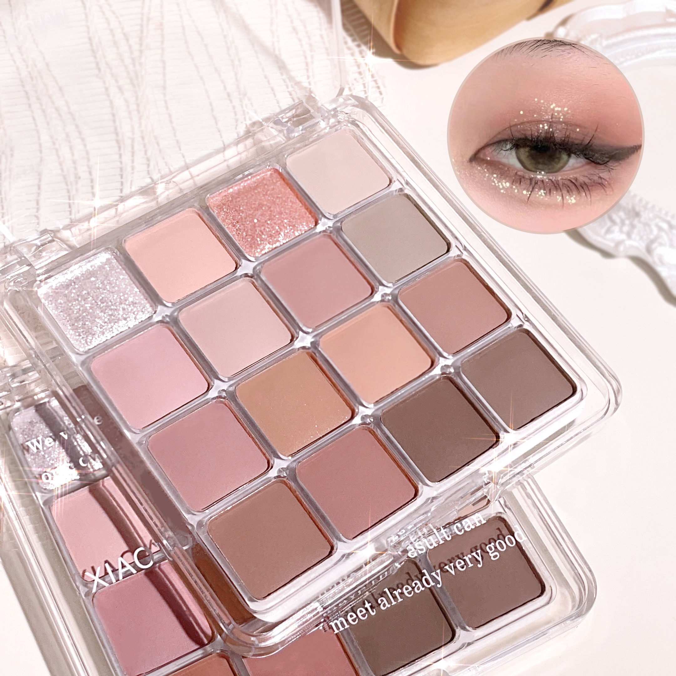 Sixteen-color sunset magic eye shadow plate pearl matte earth color Korean makeu