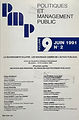 Cover page Politique et management publc 9