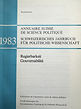 Cover page annuaire suisse de sciences politiques