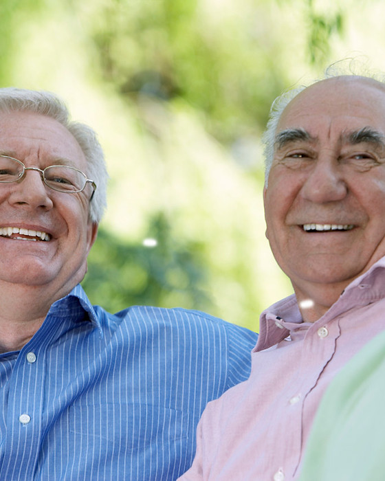 Three Friends Laughing