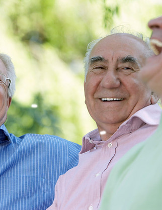 Three Friends Laughing