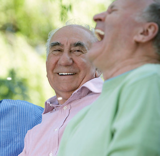 Three Friends Laughing