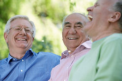 Three Friends Laughing